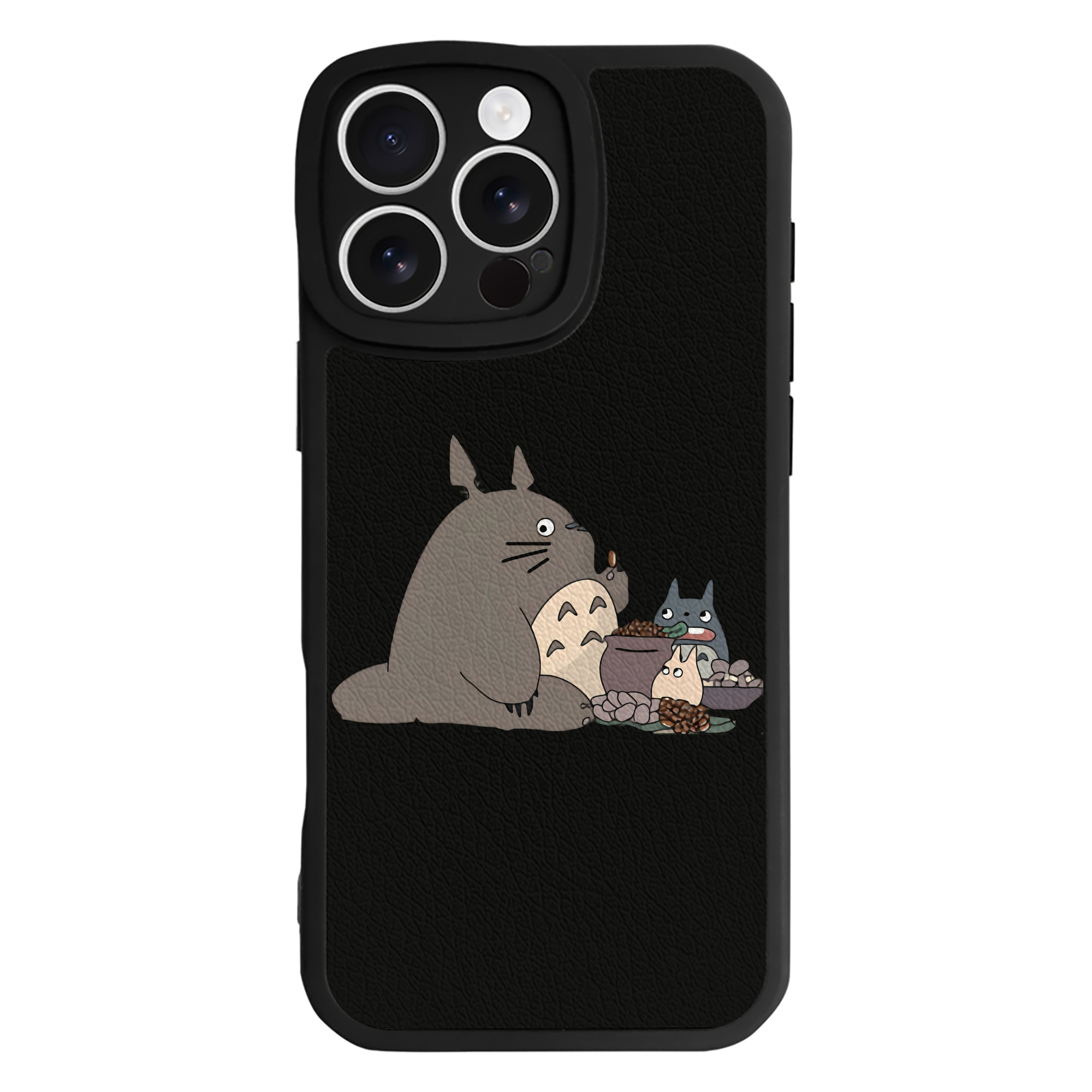 （画像用） となりのトトロ 草壁メイ 草壁サツキ My Neighbor Totoro Satsuki Kusakabe Mei Kusakabe 【iPhone 16シリーズ対応】シリコンスマホケース（レザー調） 材質：シリコン